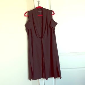 Long blazer with cold shoulder